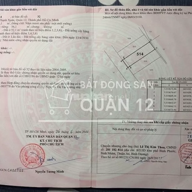 Bán đất khu TT, trục đường chính, Hà Huy Giáp///, Thạnh Xuân, Quận 12