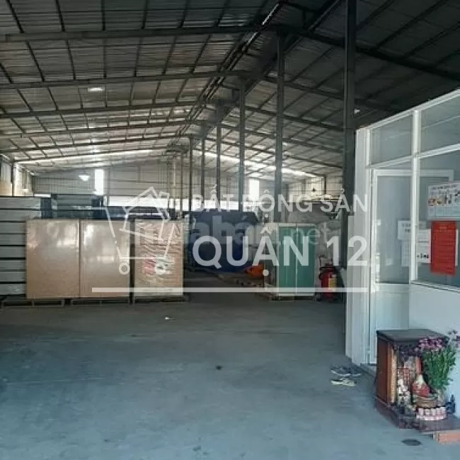 Cho thuê nhà xưởng 1300m2 mới hết hợp đồng tại ql1a Thạnh Lộc quận12