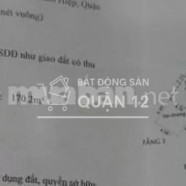 Q.12.TCH 177m2 trệt 3 lầu, 6 phòng trọ riêng đang có thu nhập