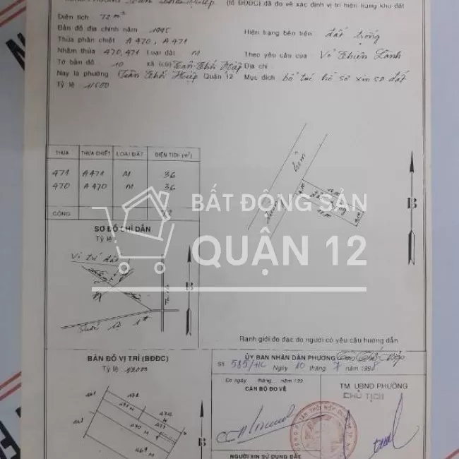 Gia đình về quê bán đất tặng nhà Tân Thới Hiệp 07, Quận 12, 4x18