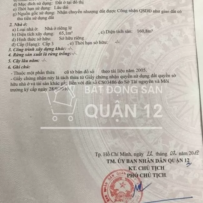 Bán nhà trung mỹ tây, ngay cầu vượt quang trung, 4x21, 3 tầng, hẻm 6m