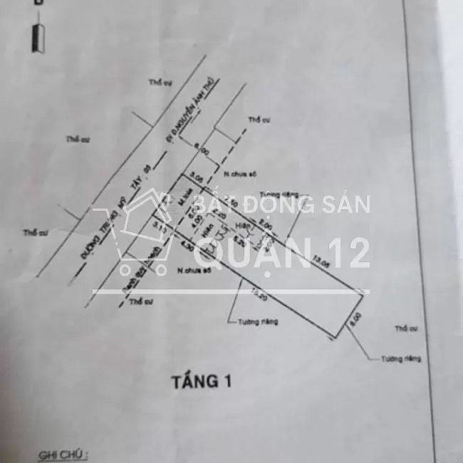 Bán mặt tiền Trung Mỹ Tây 1 Q12 153m2 giá 8,95 tỷ