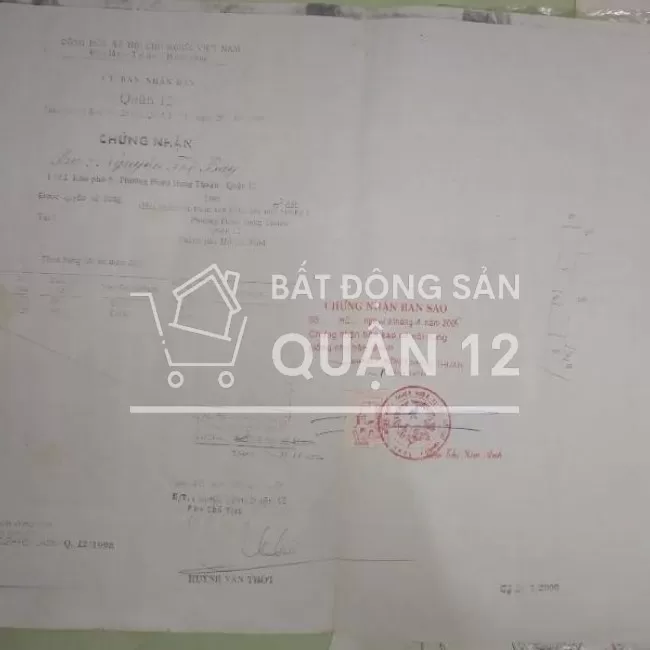 CẦN TIỀN BÁN GẤP NHÀ TRONG HẺM NGUYỄN VĂN QUÁ, QUẬN 12, 4X16M, GIÁ RẺ