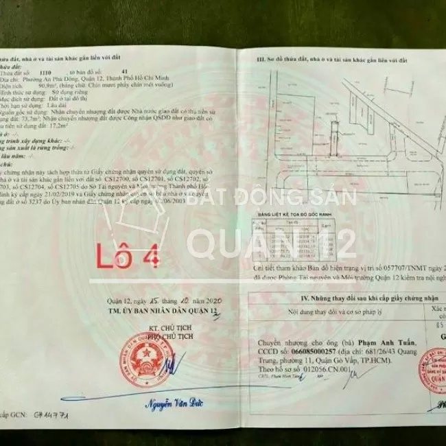 Đất 1/đường 12m rạch ngay ubnp , trường cap1.2