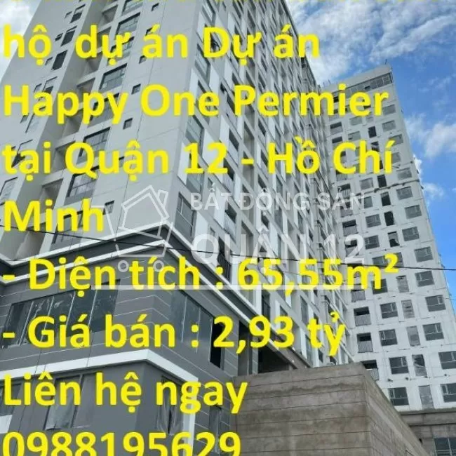 Chính chủ cần bán căn hộ  Happy One Permier Thạnh Lộc  - Hồ Chí Minh