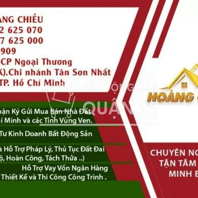 Đất Mặt Tiền Sông đường 12M Hà Huy Giáp.DT. 4.5M x 20M. Cực đẹp