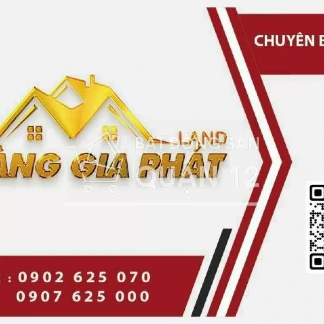 Đất Mặt Tiền Sông đường 12M Hà Huy Giáp.DT. 4.5M x 20M. Cực đẹp