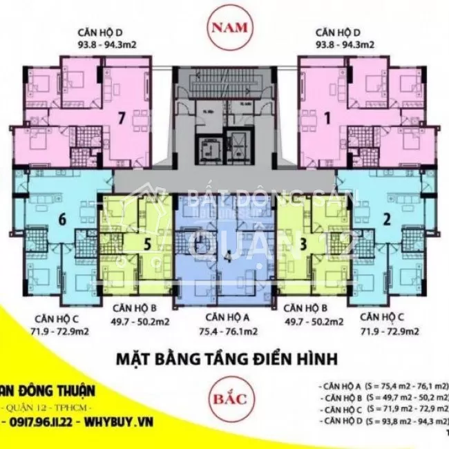 Cần bán Căn hộ H I-Park KDC An Sương, Q12, 78M2, 3PN 3.2 Tỷ