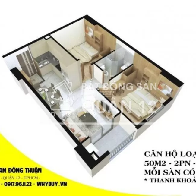 Chỉ cần 930tr, sở hữu ngay Căn hộ 3pn 80M2, I-Park An Sương Q12