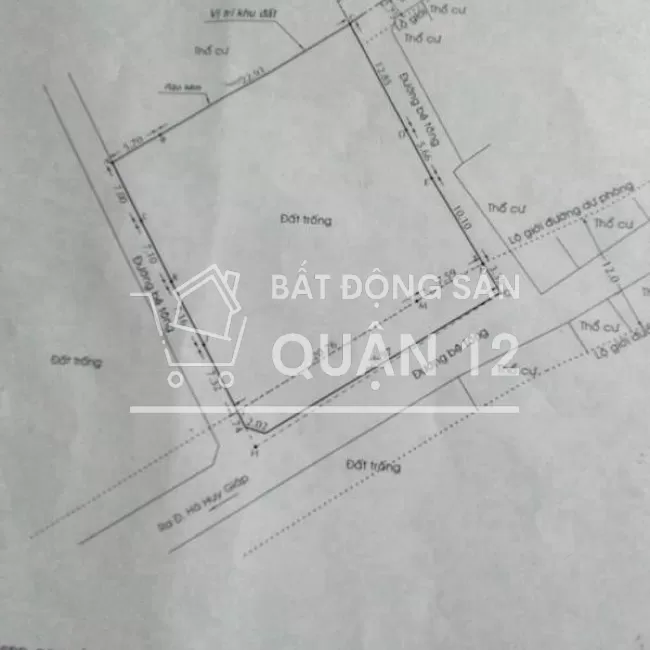 Đất Shr 30 x 30m 1.000m2. Ngã 4 Ga. Quận 12