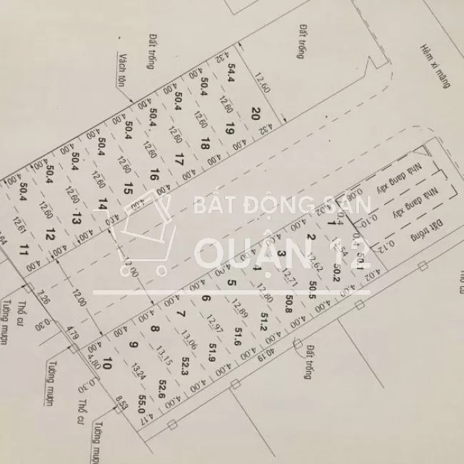 Mở bán đất phân lô đồng bộ đường Thạnh Lộc 41 - Q12. Dân cư đông đúc