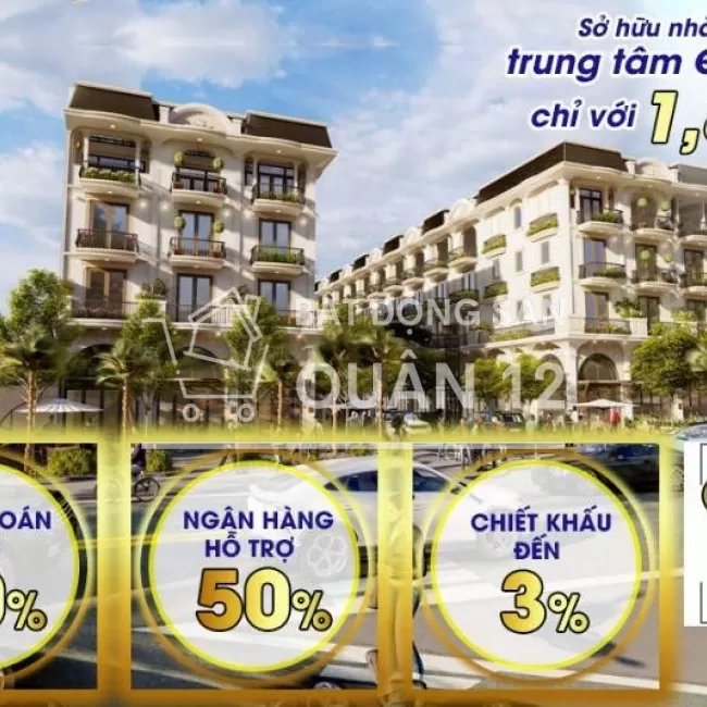 Nhà liền kề 1 trệt 3 lầu tiện ở và kinh doanh Q12 gần ngã tư Ga