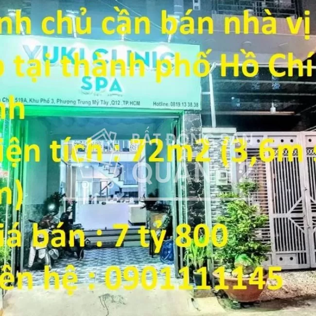 Chính chủ cần bán nhà vị trí đẹp tại thành phố Hồ Chí Minh