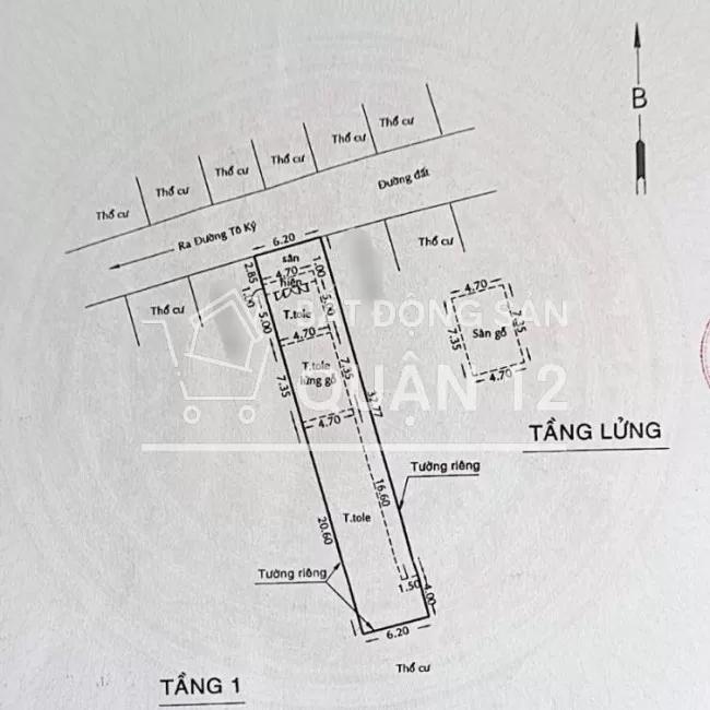 Bán nhà đường Tô Ký, Quận 12, 229m2, hẻm nhựa 6m thông, giá rẻ