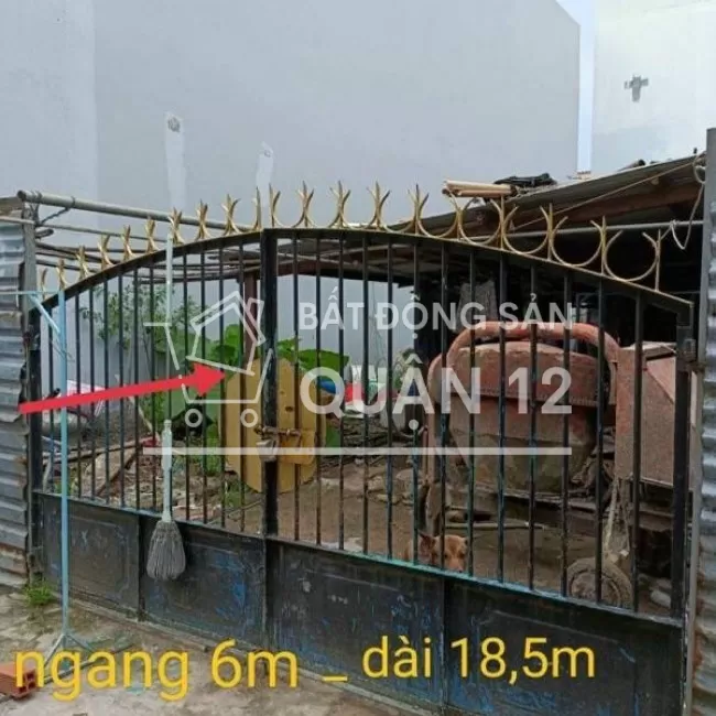 BÁN GẤP LÔ ĐẤT QUẬN 12 - DT 6x18M - GIÁ 3,4 TỶ