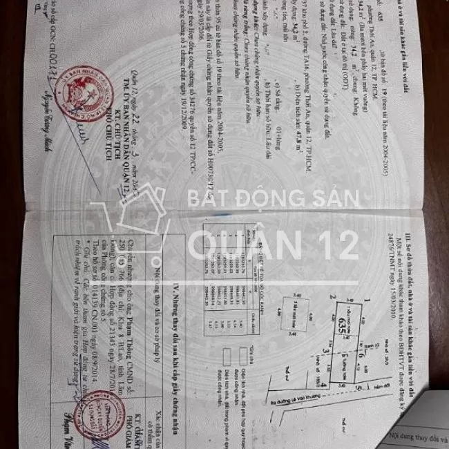 Nhà bán 34m2, Thới An, Quận 12. Sổ hồng chính chủ