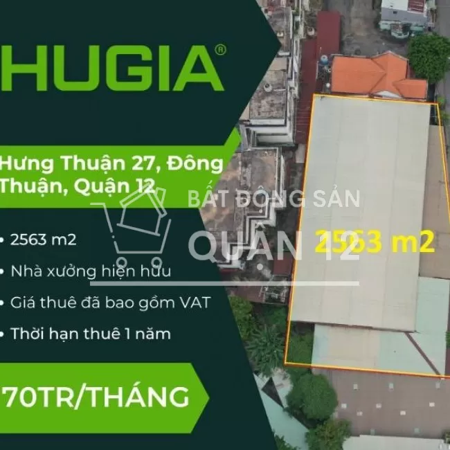 Cho thuê nhà xưởng tại Đông Hưng Thuận, quận 12, HCM