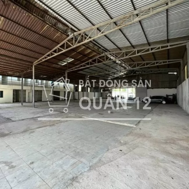 cho thuê nhà xưởng 2000m2 tại phường thới an, quận 12. giá 75 triệu