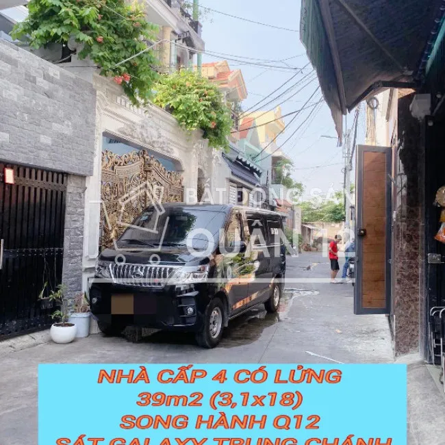 Nhà cấp 4,,,39m2 (3,1x18) Song Hành Q12 ,sát Galaxy Trung Chánh ,hxh thông, 3 tỷ nhỉnh 0932030061