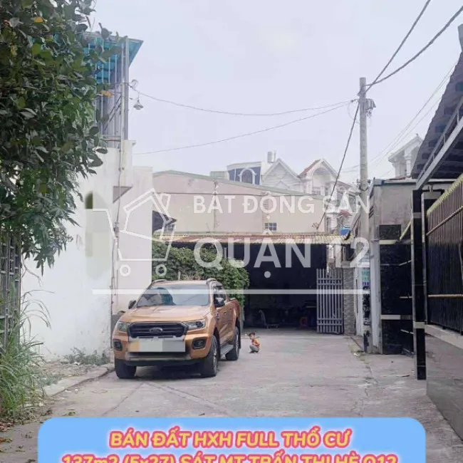 Bán đất hxh full tc 137m2 sát mt Trần Thị Hè Q12 , liền kề Ngã 3 Đông Quang, 5 tỷ nhỉnh 0932030061